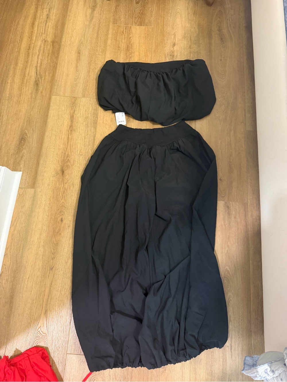 Free People Black Two-Piece Pants & Bandeau Set